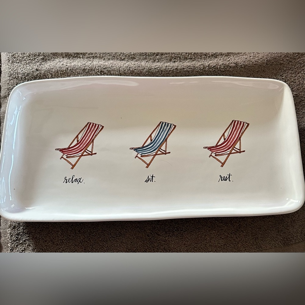 Rae Dunn Relax Sit Rest platter